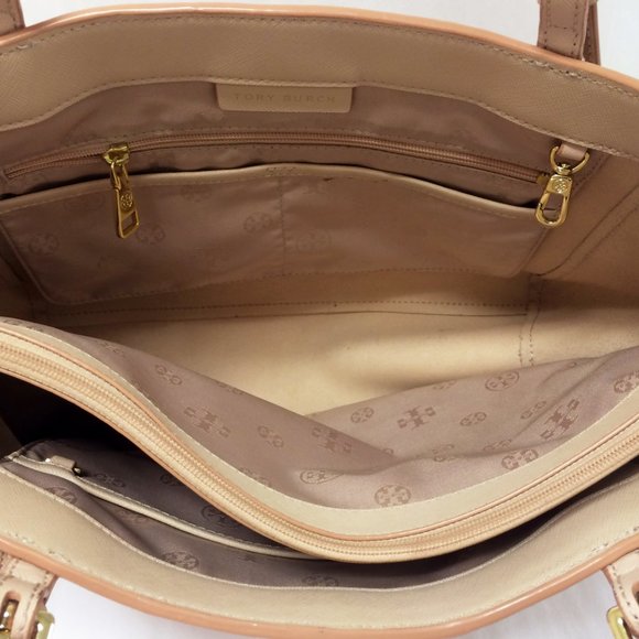 Tory Burch York Oak Small Buckle Tote - Picture 3 of 7